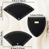 Classicseali 3PCS Brow Mapping Ruler,Reusable Eyebrow Mapping, Stainless Steel Eyebrow Ruler Mappings, for Perfect Eyebrows Design, Ideal for Microblading and Daily Makeup, for Women and Men, Black view 2