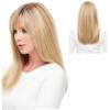 Ferricult Blonde Wig, Women's Natural Straight Wig, 25.6 Inch Long Blonde Fashion Highlight with Bangs, Soft High Temperature Silk Wigs for Women and Girls, jour de Pques view 2