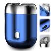 2026 New Upgrade Pocket Shaver, Rechargeable Waterproof Gradientis Color Mini Electric Shavers for Men, Washable Double Head Razor (Blue) view 1