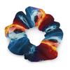 Spiral Scrunchies for Teens Cool Water Fire Flame Soccer Football Print, Trendy Coil Hair Ties, Fun Ponytail Holders for Thick Hair, School, and Social Events view 1
