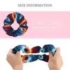 Spiral Scrunchies for Teens Cool Water Fire Flame Soccer Football Print, Trendy Coil Hair Ties, Fun Ponytail Holders for Thick Hair, School, and Social Events view 2
