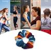 Spiral Scrunchies for Teens Cool Water Fire Flame Soccer Football Print, Trendy Coil Hair Ties, Fun Ponytail Holders for Thick Hair, School, and Social Events view 3
