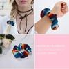 Spiral Scrunchies for Teens Cool Water Fire Flame Soccer Football Print, Trendy Coil Hair Ties, Fun Ponytail Holders for Thick Hair, School, and Social Events view 4