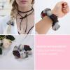 Spiral Scrunchies for Active Women American Flag And Bald Eagle Art, No-Slip Coil Hair Ties, Secure Ponytail Holders for Running, Gym, and Sports view 4