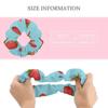 Coil Hair Ties for Thick Hair Red Dots Strawberry Art Blue, Strong Hold Spiral Scrunchies, No-Crease Ponytail Holder for Women with Long or Thick Hair view 2