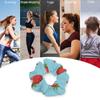 Coil Hair Ties for Thick Hair Red Dots Strawberry Art Blue, Strong Hold Spiral Scrunchies, No-Crease Ponytail Holder for Women with Long or Thick Hair view 3