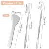 4PCS Foundation Spatula Make up Cosmetic Spatula Stainless Steel Facial Beauty Spatulas Tiny Makeup Palette Mixer Face Cream Skincare Applicator Reusable Facial Massage for Mixing Sampling Eye Cream view 2