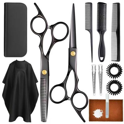 Hair Cutting Scissors Shears Kits, Professional Haircut Scissors Set with Thinning Shears, Stainless Steel Barber Scissors for Men, Women, Kids, Salon & Home Use