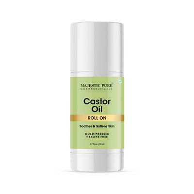 Majestic Pure Organic Castor Oil Roll-on 100% Pure - 1.7 Fl Oz