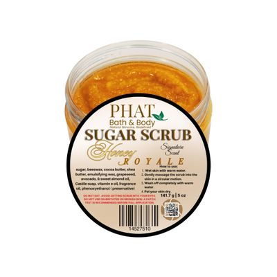 Honey Royale Phat Bath & Body Original Scent Whipped Sugar Scrub with Cocoa Butter | 5 oz