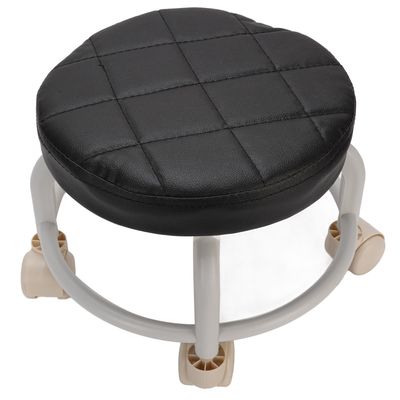 LUCKDANO Low Roller Seat, Comfortable 360 Degree Rotating Stool with Wheels, Space Saving Flexible Rolling Stool for Office Home Garage Salon Spa