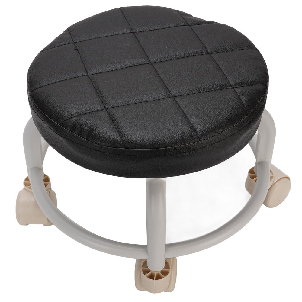 LUCKDANO Low Roller Seat, Comfortable 360 Degree Rotating Stool with Wheels, Space Saving Flexible Rolling Stool for Office Home Garage Salon Spa