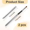2 Packs Professional Lip Brush, Lipstick Brushes with Cap Lip Makeup Brushes for Lipstick Lips Gloss Lipsticks Brush Applicator for Women and Girls (silver) view 4