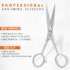 GLORY 5 Inch Professional Beard and Mustache Scissors, Premium Stainless Steel Facial Hair Trimming Scissors - Sharp Serrated Edge Grooming Shears for Men, Precision Mustache & Beard Trimming Scissor view 2