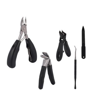 Nail Clipper Set for Ingrown Or Thick Toenails 5-Piece Stainless Steel Fingernail Clipper Nail Grooming Set Toenail Clippers for Seniors Men Women