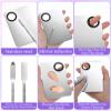 4Pcs Foundation Mixing Palette, Metal Foundation Mix Palette and Spatula Brush Makeup, Perfect for Mixings Mediums, Ideal for Women & Girls, Stainless Steel Easy to Clean view 4