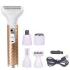 Full-Body Cordless Electric Shaver for Women, Rechargeable Hair Removal Electric Razor USB Charging 5 in 1 Painless Shaver for Bikini Women Area, Nose, Armpit, Arm, Leg Hair Trimmer (Gold) view 1