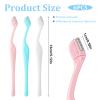 6Pcs Eyebrow Razors Small Face Razor Eye Brow Razor for Women Face Shaver Lip Hair Remover with Precision Cover for Women Facial Care Tools (White, Purple, Blue) view 2