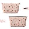 IRIHISKY Cosmetic Bag Cactus Pattern Pastel Makeup Pouch Travel Toiletry Organizer Zipper Waterproof for Women view 2