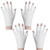 2 Pairs UV Gloves for Gel Nail Lamp, UV Protection Glove for Women Professional Fingerless UVs Light Protection Gloves Anti UVs Glove for Gel Nail Lamp Art Skin Care Fingerless for Protecting Hands view 1