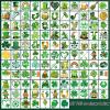 117 PCS St Patricks Day Temporary Tattoos for Boy Girl, Green Shamrock St. Patrick's Day Fake Tattoos for Women Men Adult, Irish Parade & Party Favor Supply Decoration view 2