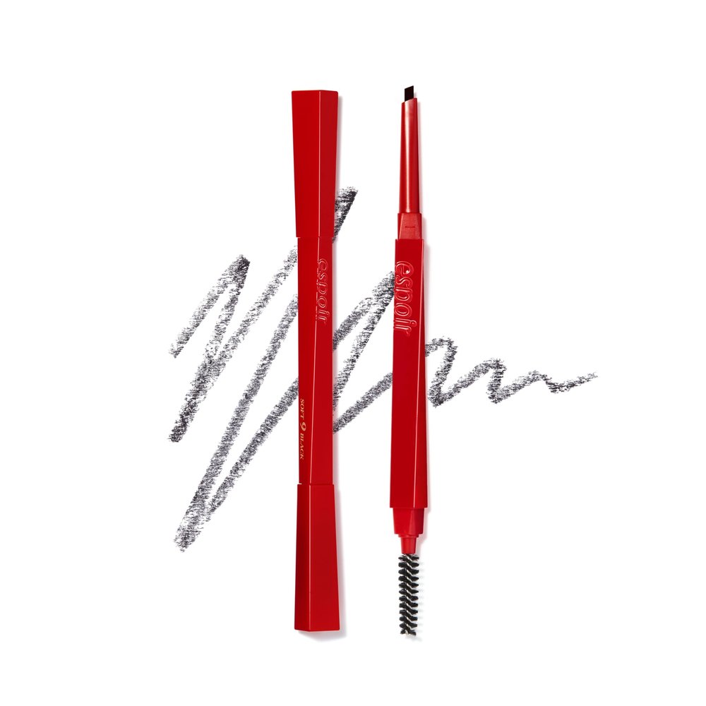 Espoir The Brow Balance Pencil #9 Soft Black | Eye Brow Pencil that's Natural and Easy to Draw without Clumping | A Detailed and Rich Eyebrow Texture | Korean Makeup