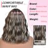 Bob Wigs with Bangs Loose Wavy Synthetic Cosplay Wig for Women 12 inch view 4