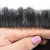 FNY HAIR Swiss Lace Human Hair Toupee for Men PU Poly Skin Wig Mens Hairpieces Toupee Human Hair Replacement Systems for Male Natural Hairline 6X8 80% #1B10#1B Off Black+10% Grey view 3