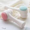 1PC Double-Headed Manual Facial Cleansing Brush Set, 2 in 1 Soft Bristle and Silicone Face Cleaning Beauty Brush, for Deep Pore Cleaning, Exfoliating, Removing Blackhead and MassagingPink view 2
