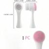 1PC Double-Headed Manual Facial Cleansing Brush Set, 2 in 1 Soft Bristle and Silicone Face Cleaning Beauty Brush, for Deep Pore Cleaning, Exfoliating, Removing Blackhead and MassagingPink view 3