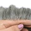 FNY HAIR Toupee for Men Real Human Hair Piece Breathable Swiss Lace Mens Hairpiece Poly Coating NPU Hair Replacement System Mens Toupee Natural Hairline 6X9 100% #260#2 Darkest Brown+60% Gray view 3