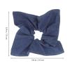 VALICLUD Large Denim Hair Scrunchie Bow Elastic Scrunchies for Thick Curly Hair Blue Jeans Fabric for Women Accessories view 2