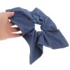 VALICLUD Large Denim Hair Scrunchie Bow Elastic Scrunchies for Thick Curly Hair Blue Jeans Fabric for Women Accessories view 3