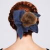 VALICLUD Large Denim Hair Scrunchie Bow Elastic Scrunchies for Thick Curly Hair Blue Jeans Fabric for Women Accessories view 4