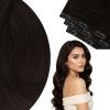 Ve Sunny Seamless Clip in Real Human Hair Extensions Brunette view 1