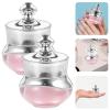 SHOWERORO 3Pcs 5G Acrylic Crown Small Empty Cream Containers Refillable Travel Jars for Cosmetic Eye Cream with Lid Pink view 3