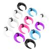 POPETPOP 12Pcs Acrylic Septum Stretching Rings U-Shaped Nose Septum Clamps Ear Gauge Piercing Kit 2Mm-3Mm Mixed Colors for Ear and Nose Cartilage Stretching view 1