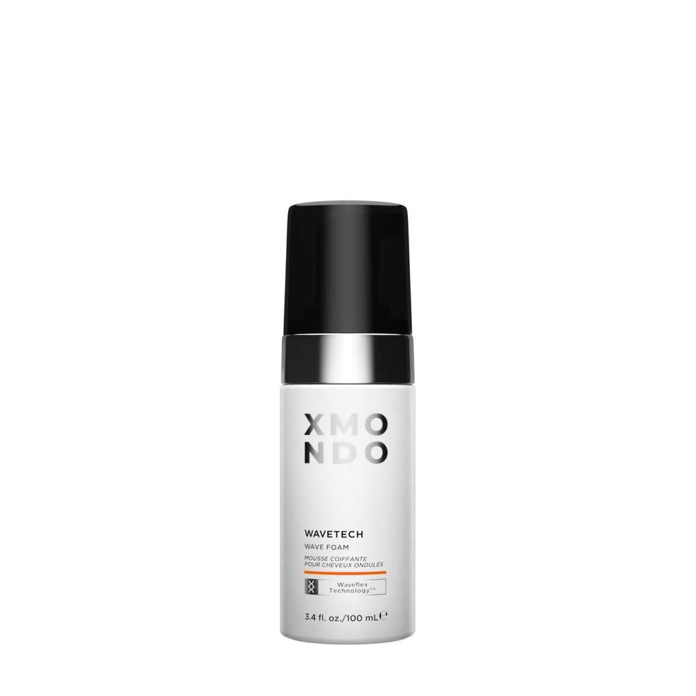 XMONDO Wavetech Wave Foam - Vegan Formula with Pro-Vitamin B5 and Anti-Frizz Nutrients to Fight Static, Control Frizz, and Enhance Your Wavy Hair, Wave Foam Travel Size, 3.4 Fl. Oz