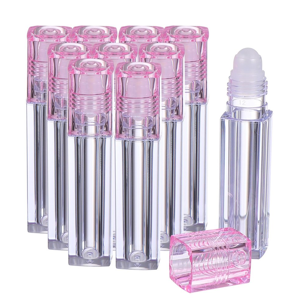 DRESSOOS 10 Pack 6.5ml Square Roller Bottles Plastic Refillable Containers
