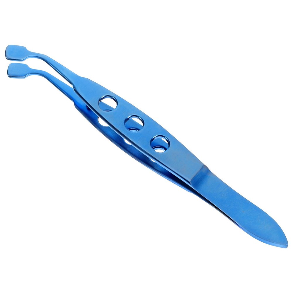 TOVINANNA Metal Meibomian Gland Expressor Tweezer, Stainless Steel Eyelid Massage Tool for Women, Precision 5X6Mm Eyelid Compressor for Dry Eyes and Blocked Glands