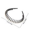 SILENRADAWN Pearls Headbands 2Pcs Non-Slip Teeth Hair Hoops with Crystal Wedding Hair Accessories for Women view 2