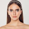 SILENRADAWN Pearls Headbands 2Pcs Non-Slip Teeth Hair Hoops with Crystal Wedding Hair Accessories for Women view 4