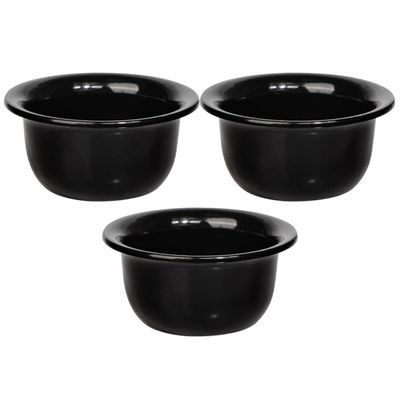 DONFAMDS Shaving Soap Bowl Set 3Pcs Black Men Shave Cup for Wet Shaving Beard Lather Tool for Daily Use
