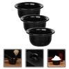 DONFAMDS Shaving Soap Bowl Set 3Pcs Black Men Shave Cup for Wet Shaving Beard Lather Tool for Daily Use view 4