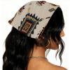 RODAILYCAY 4 Pack Hair Scarf Headband for Women Girls Abstract Retro Ethnic Pattern Non Slip Head Covers Elastic Triangle Head Scarf Bandana view 2