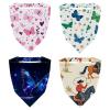 RODAILYCAY 4 Pack Hair Scarfs Headband, Triangle Head Scarves, Flowers and Butterfly with Sparkle Trail Universe Non Slip Hair Bandanas, Head Kerchief for Women Girls view 1
