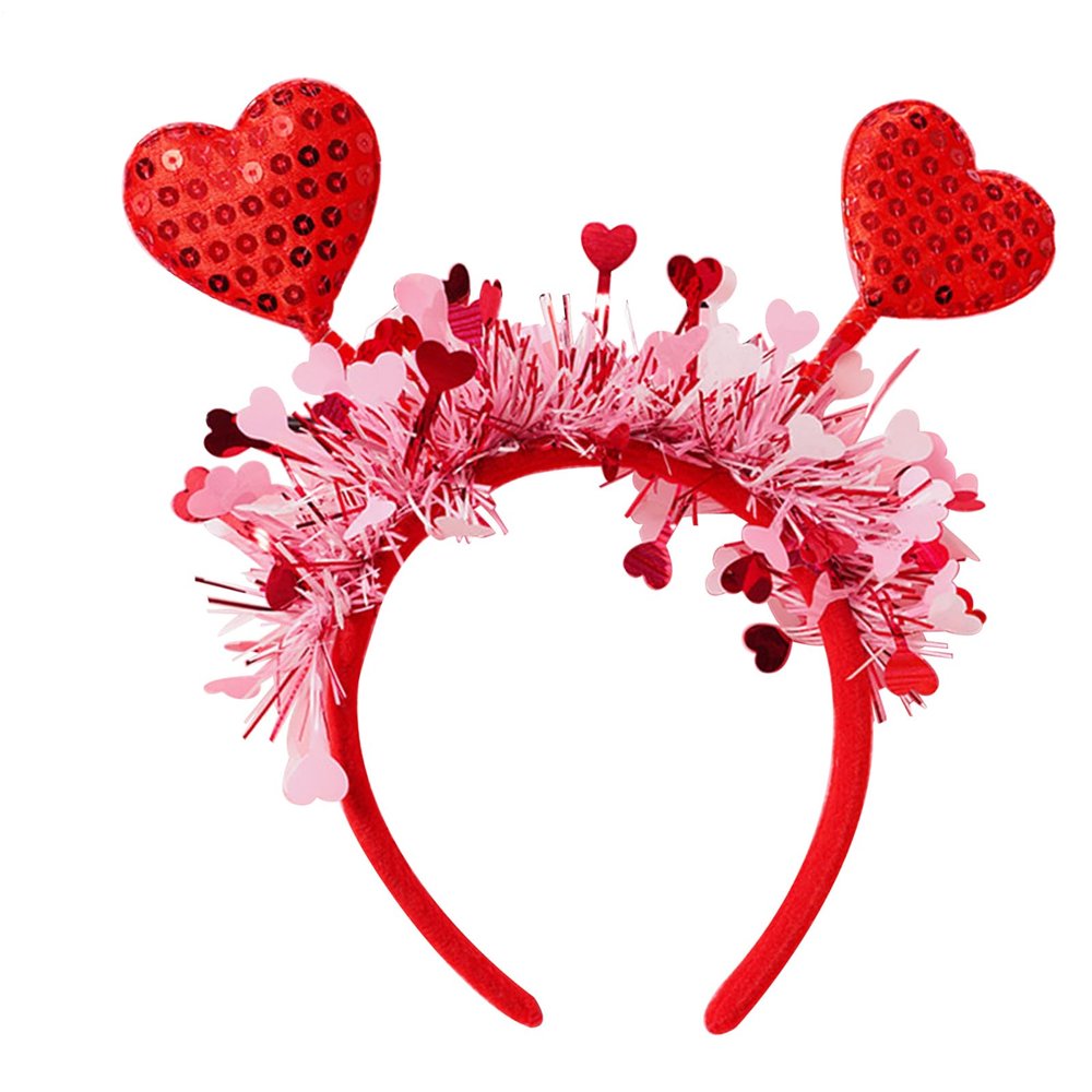 Ruby Heart Headband Hair Hoop Photo Prop Heart Costume Accessories
