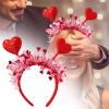 Ruby Heart Headband Hair Hoop Photo Prop Heart Costume Accessories view 3