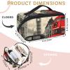 Adornori London Big Ben Travel Makeup Bag Open Flat Toiletry Bag for Women Large Capacity Waterproof Portable Cosmetic Bags Pouch, Britain Telephone Booth City view 2
