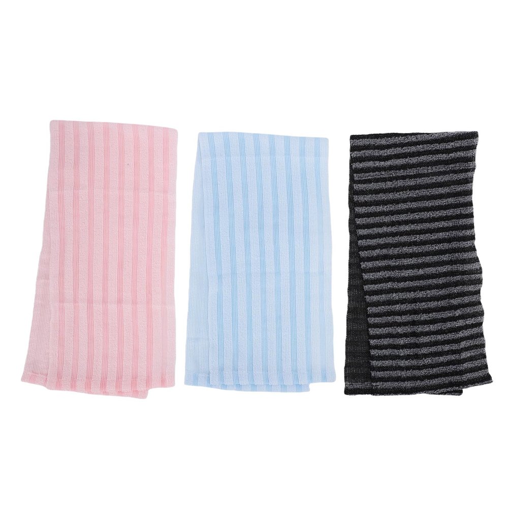 ZJchao Exfoliating Shower Towel, Hexagonal Woven Dual Texture Body Face Scrubber for Sensitive Skin with Quick Drying Portable for Men Women Travel Gym (3pcs)